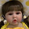 Realistische 55 cm 22 Zoll weiche Silikon Reborn Baby lange Haare Mädchen Puppe Spielzeug lebensechte Prinzessin Kleinkind Bebe Geburtstagsgeschenk