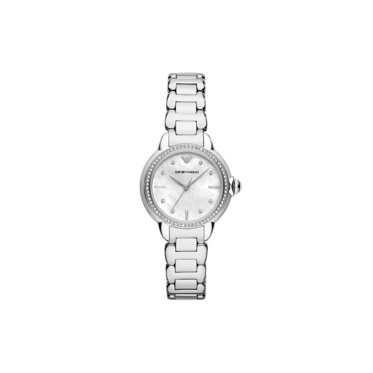 Emporio Armani Three-Hand Stainless Steel Watch AR11596-CLG White Dial