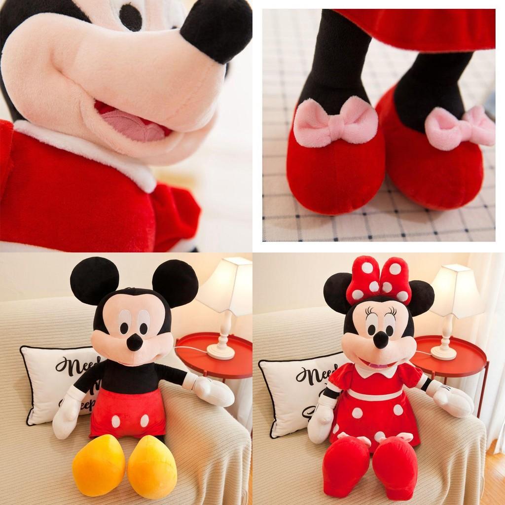Adorable Mickey Mouse And Minnie Plush Dolls Perfect For Kids Birthday Celebrations