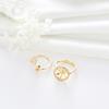 Zhongxing 14k Shell Butterfly Zircon Adjustable Open Ring In European and American Light Luxury Style