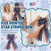 Independence Day Linen Fabric Bow, American Flag Color Decorative Bow, Outdoor And Indoor Holiday Decoration Props