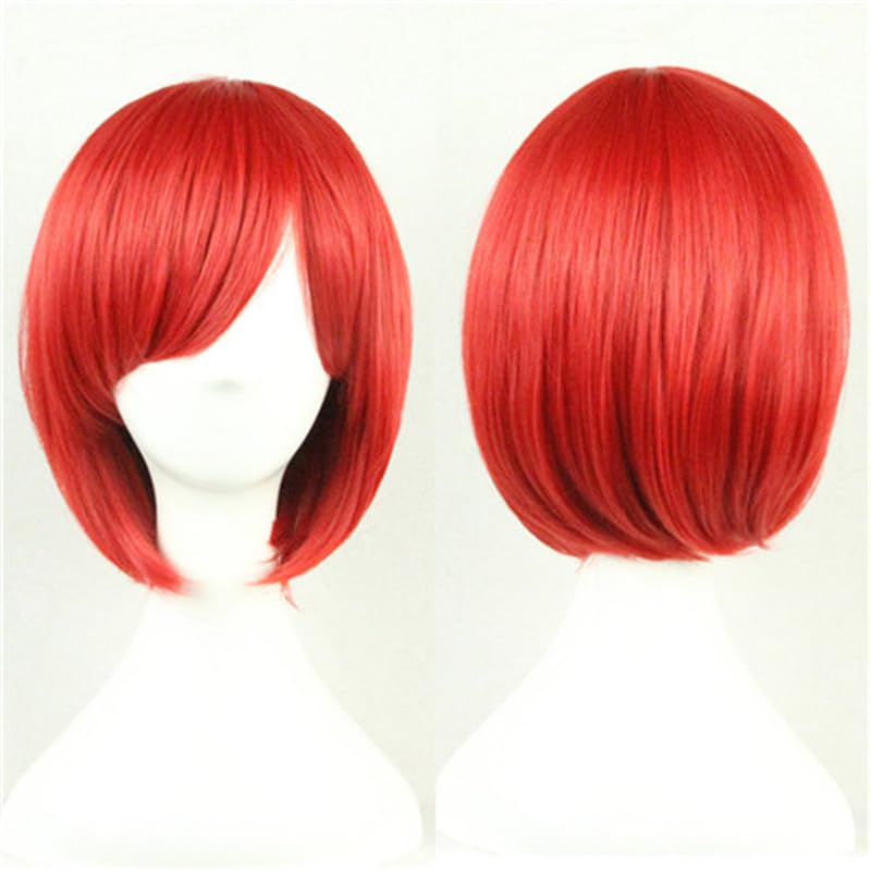 Cosplay Wig, Short Bob Wig, Anime Costume, Party, Event, Fancy Dress (Pink)