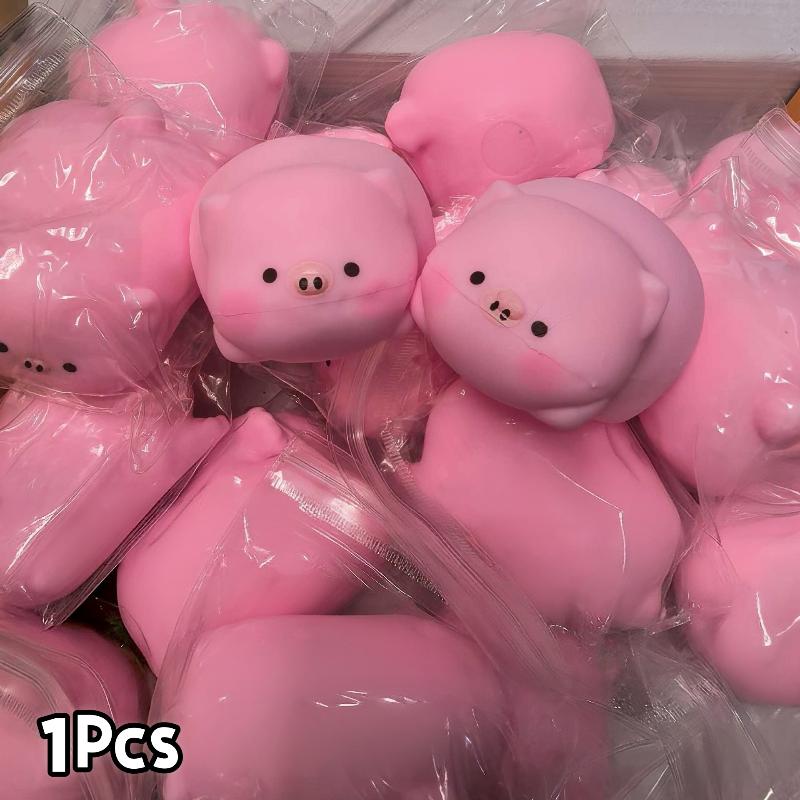 Handmade DIY Piggy Block Squeezing Toy Crispy Sound Soft Stress Relief Ball for Kids Party Favors Gifts