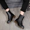 Short Tube Lace Up Women'S Shoes  Autumn New Casual Versatile Trend Design Sense Workwear Boots Women'S Shoes Platform Boots