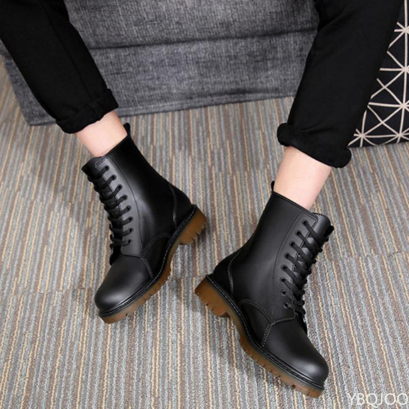 Short Tube Lace Up Women'S Shoes  Autumn New Casual Versatile Trend Design Sense Workwear Boots Women'S Shoes Platform Boots