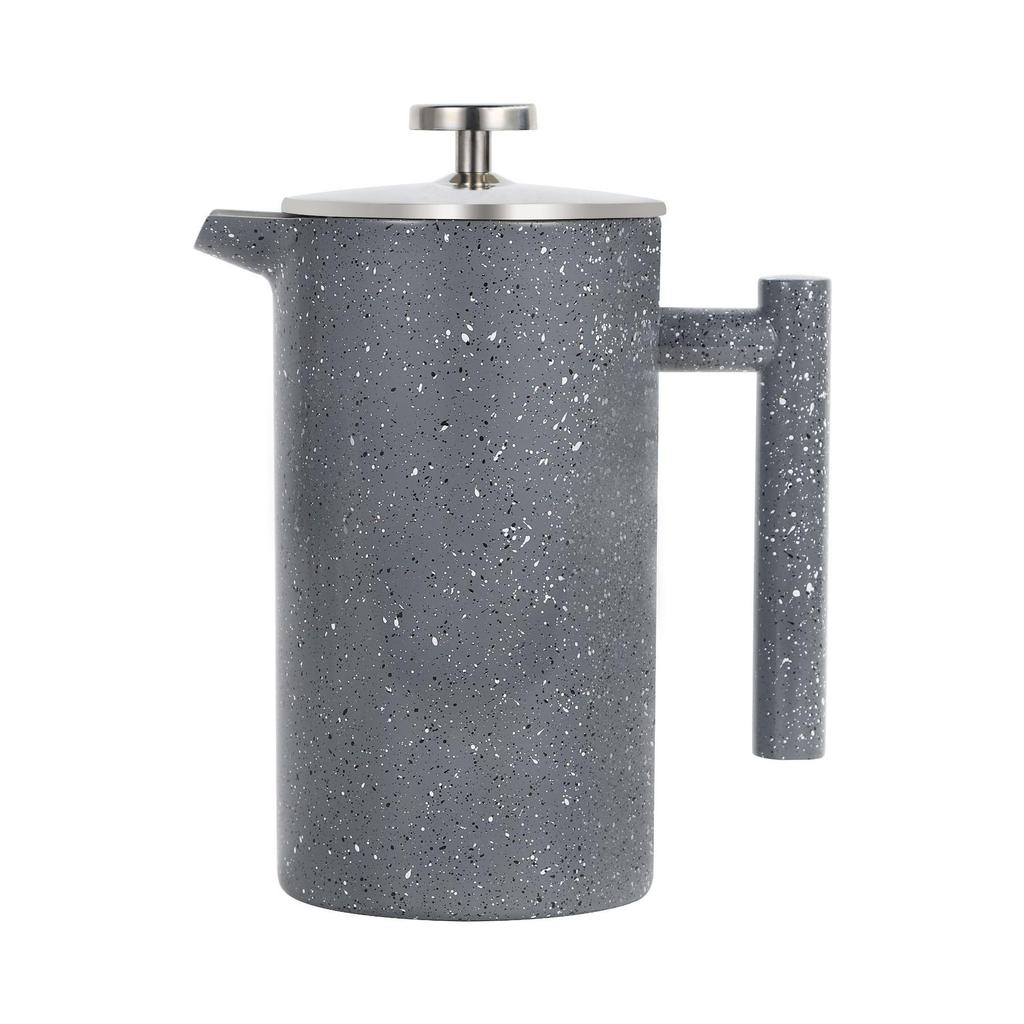 Double-Layer Insulated French Press Coffee Pot - Stainless Steel European Teapot with Filter
