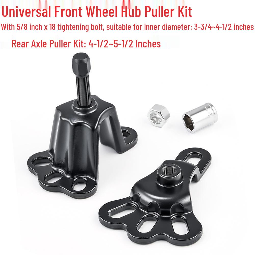 Universal Front Wheel Hub Puller Kit for 3-3/4" to 4-1/2" Inner Diameter Rear Axles