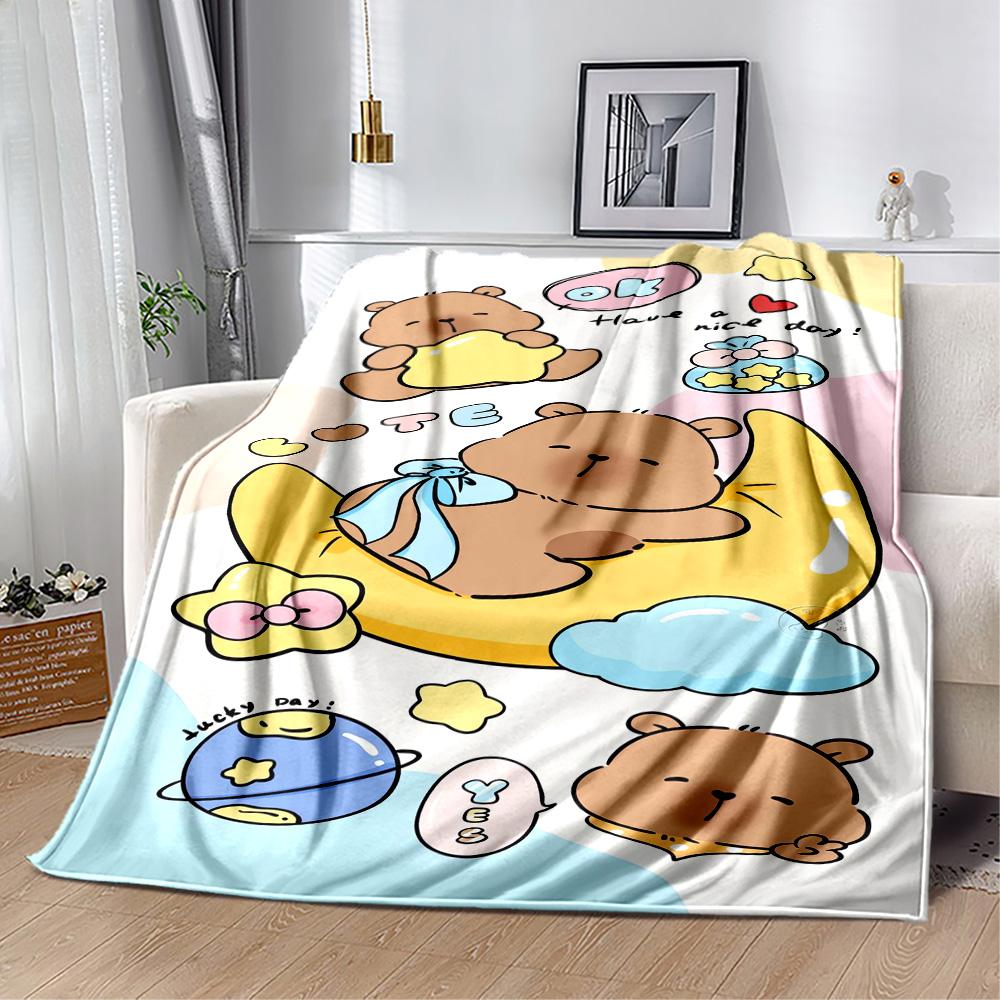 1pc Heart Shaped Bears Blanket Comfortable Soft Lightweight Perfect for Travel Camping Picnics Sofa Office bedroom Gift for Friends