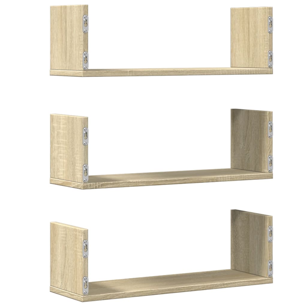 Modern Wall Storage Decorative Shelves Set of 3, Bathroom Wall Shelf, Hallway Decorative Shelf, 58x18x18 Cm