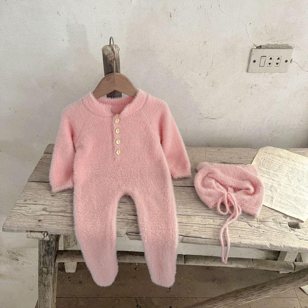 Baby Winter Fleece Bear Romper Suit