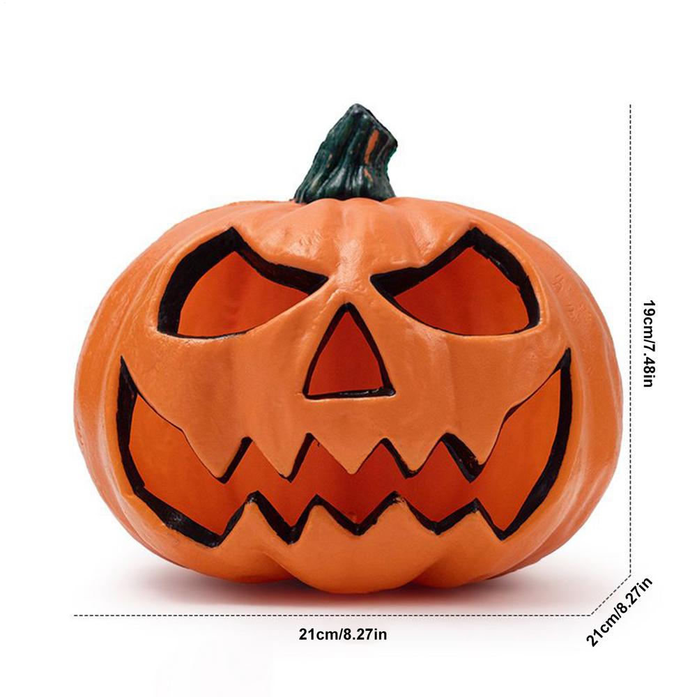 

8 Inch Spooky Halloween LED Pumpkin Lantern Illuminated Home Decor Holiday Decoration Lights Handmade Thanksgiving Decorations