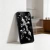 C-Cool Dark Gothic Cross Mark Phone Case For Samsung S25,S24,S21,S22,S23,S30,Ultra,S20,Plus,Fe,Lite Black Shell