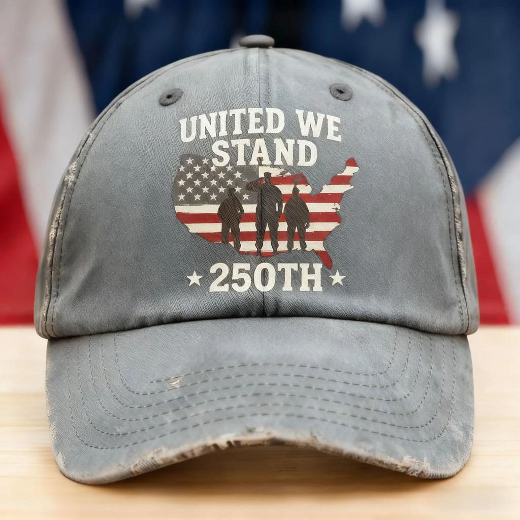 Cross-border popular washed old dad baseball cap US 250th anniversary hat sunscreen sunshade cap