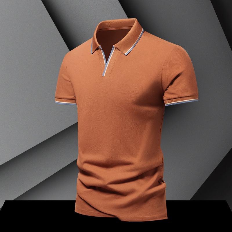 Evropská a americká pánská top polokošile Tričko s krátkým rukávem Pánská letní košile s klopou Spodní košile s polovičním rukávem