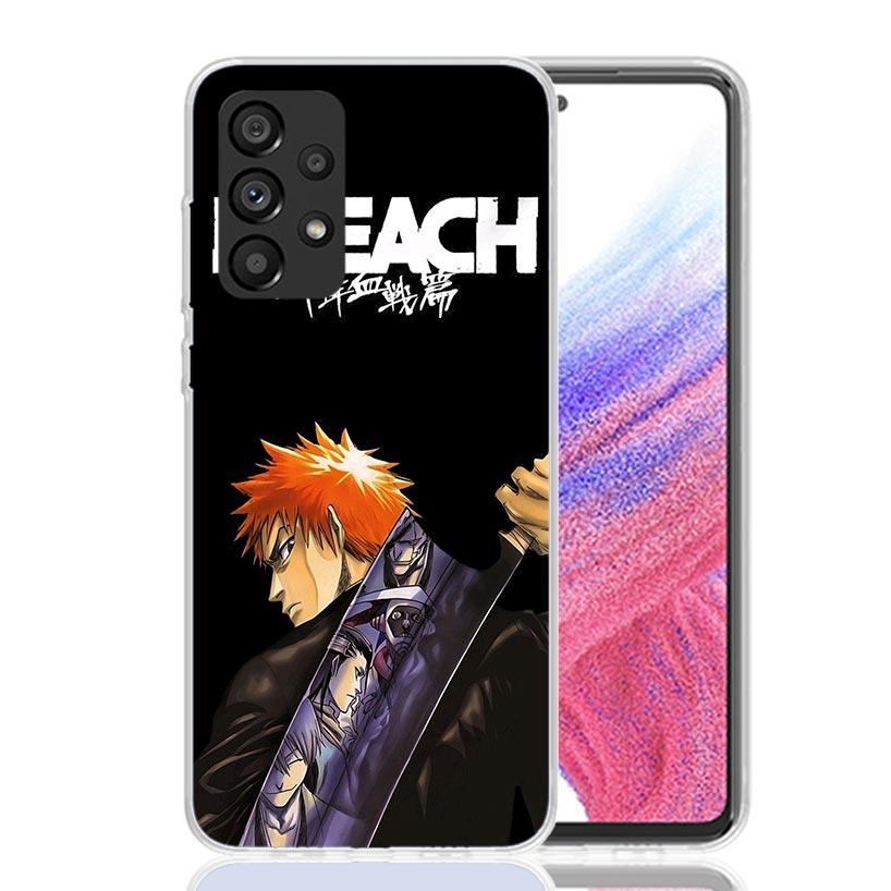 Kurosaki Ichigo Bleach Phone Case for Samsung Galaxy A52 A51 A50S A12 A22 A32 A72 A10S A30S A31 A71 Note 20 Ultra 10 Plus S10 Ga