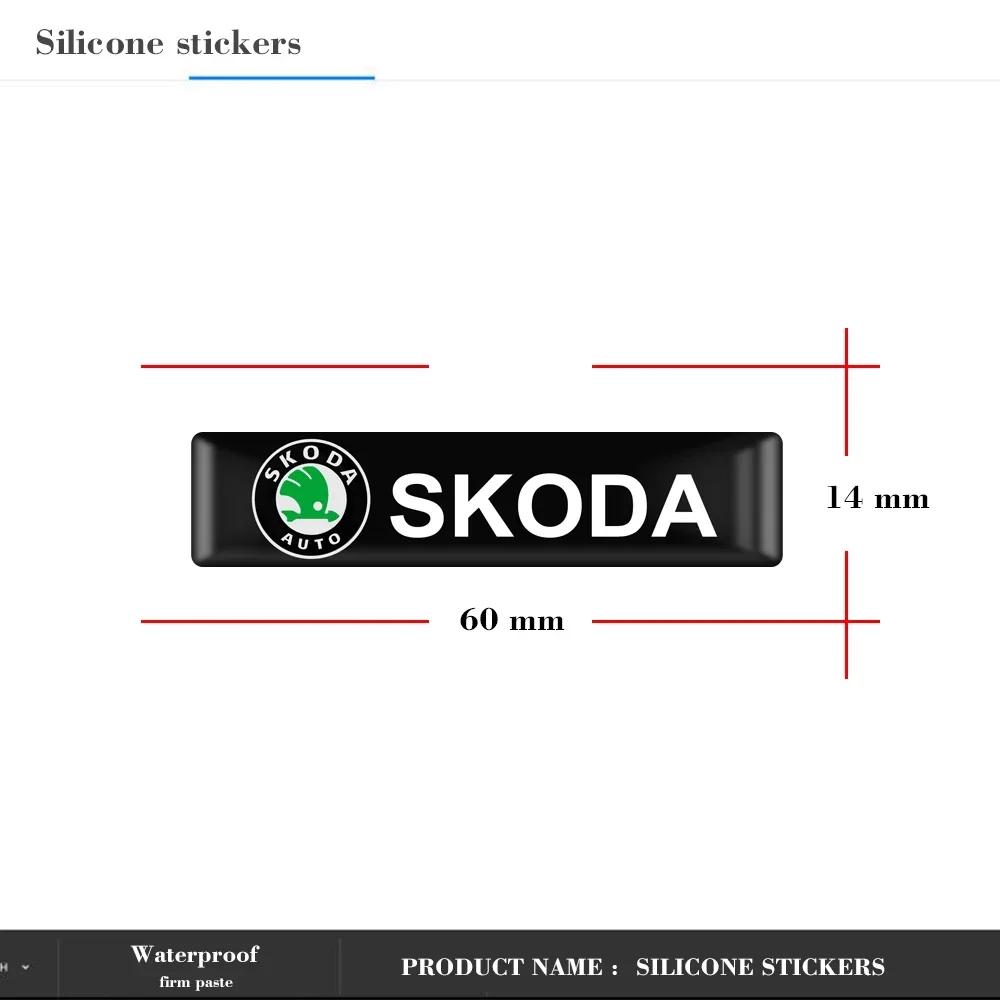 EMIW1 10/Pcs Car Styling 3D Emblem Epoxy Decoration Stickers For Skoda Yeti VRIS Octavia a5 a7 Karoq Kamiq Fabia Kodiaq Car Logo Decal