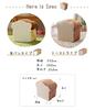Celtan Fabric Toast Cushion, Memory Foam, 4-Slice Bread, Made In Japan, A339-522BE/516BR
