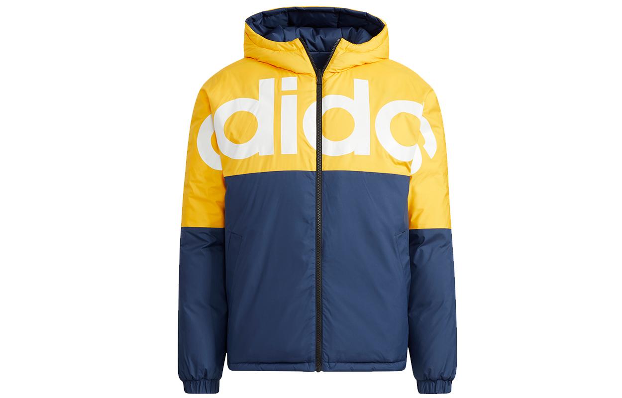Adidas Neo Down Jackets Men s Gold Hooded Moderate Reversible H45285 M