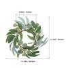 Artificial Leaf Candle Wreath for Event Decor Green Rustic Candle Holder