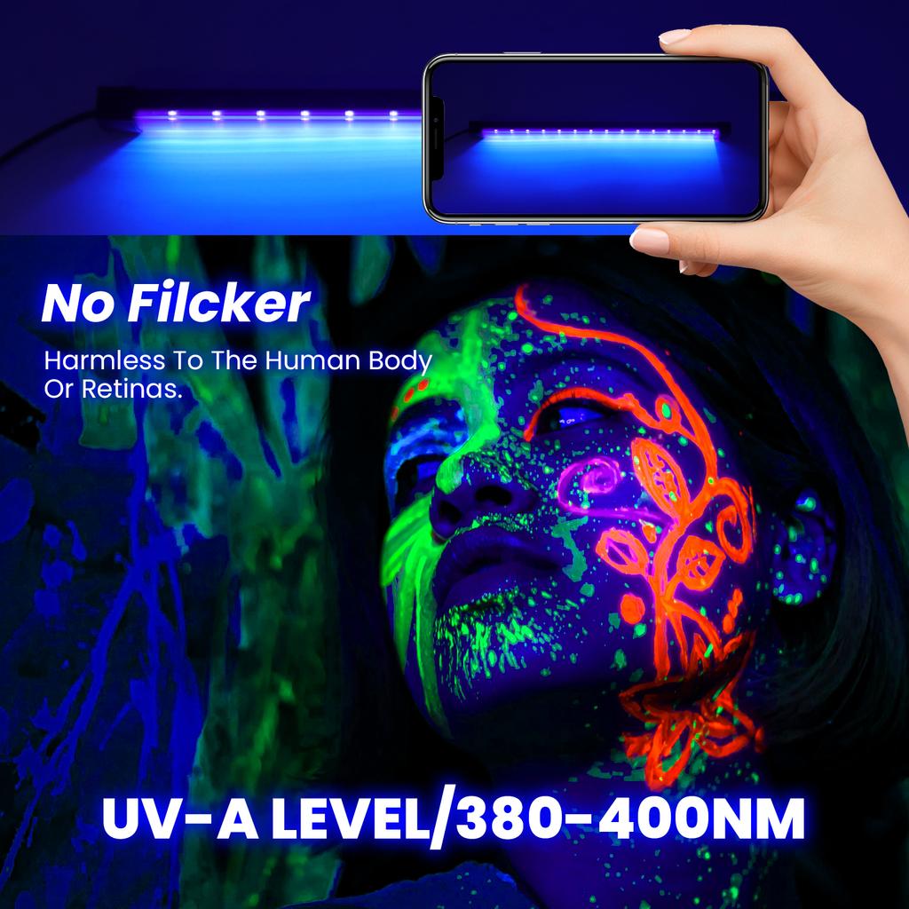 365-395nm Schwarzlichtleiste 10W UV-Lampe 5V USB-Stecker mit Schalter UV-Streifenlichter LED Schwarzlicht für Glow Party Halloween-Beleuchtung