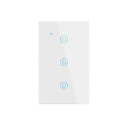 2025 New Design Products Tuya Smart Wifi Wall Switch Us Standard Glass Touch Panel Light Switch Support App Remote Control