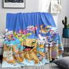 Digimon Adventure Full Crew flannel blanket, cozy for home bedroom, great gift for Digimon lovers