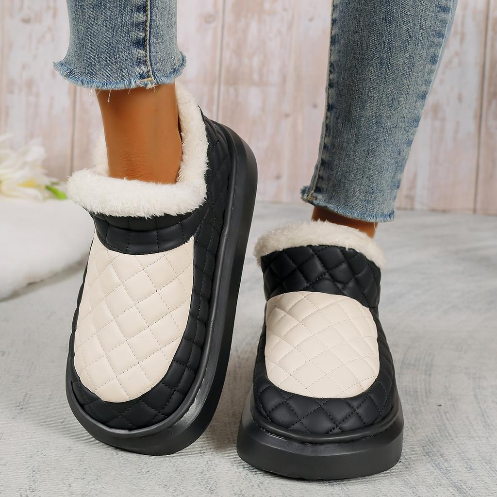 Fashion Women Boots New Winter Platform Shoes Thickened Fluff Women's Snow Boots Comfortable Shoes Slip-On Casual Warm Women Flats Boots