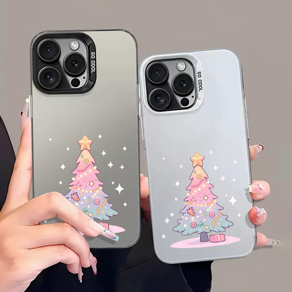 Colorful Christmas Tree Phone Case For iPhone 17 Pro Max 16 15 14 Pro Max 13 12 11 Pro 7 8 Plus XS X 16E ShockProof Matter Cover