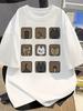 Summer Unisex Versatile Tshirt Graphic Print Short Sleeve Streetwear Casual Fashion Pure Cotton Apparel Tshirt