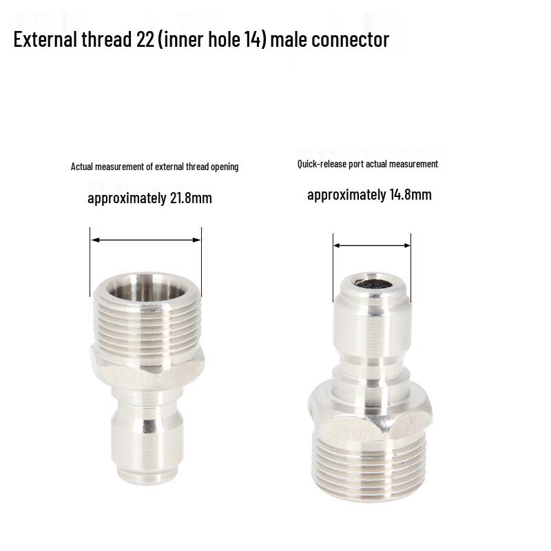 High-Pressure Copper Quick-Connect Water Hose Adapter for Car Washers