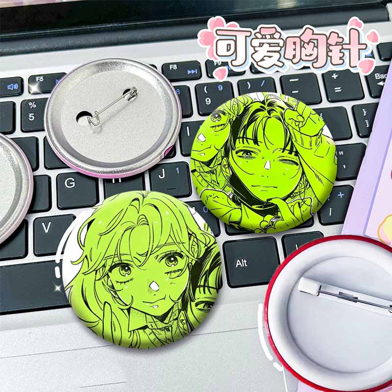 Anime The Guy She Was Interested In Wasn't A Guy At All Button Pin Cartoon Mitsuki Koga Brooch Badge Bag Hat Decor Accessories