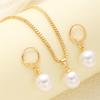 Pearls Jewelry Set Chain Necklace Women Office Wear Accessories Suitable for Business Meetings and Social Gatherings