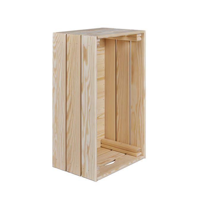 Inter Link Caisse en bois Valloni L pin naturel