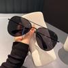 New toad glasses men's pilot double-beam metal sunglasses UV-proof driving polarized sunglasses