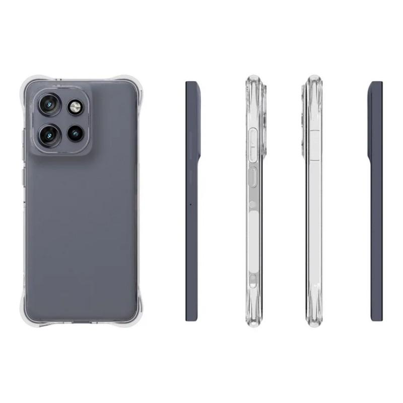 For Motorola Edge 50 Neo 5G Clear TPU Case WANLONFENG TM Series 2.0mm Phone Back Cover