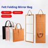 Shatterproof Folding Full Length Mirror Portable Felt Storage Bag New Full Body Mirror  Door