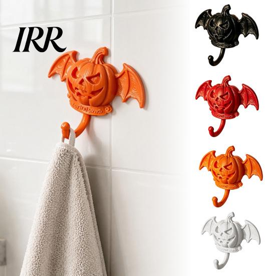 No Drill Wall Hook Devil Pumpkin Bat Hook, Halloween No-Drill Adhesive for Keys Orange Bags, Strong Sticky Damage-Free Decorative Hooks