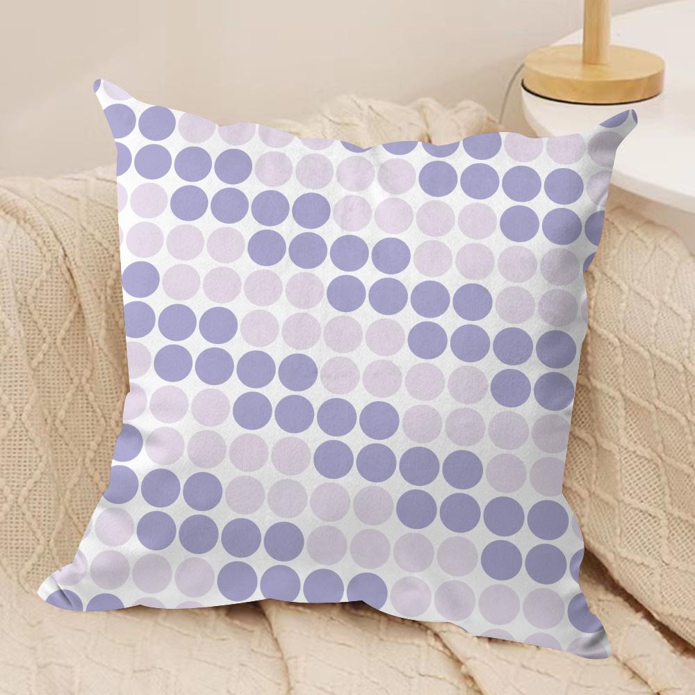 

Simple purple plaid Cushion Cover Soft Plush Fabric DoubleSided Printed Cushion Covers for All Seasons Home Decor 30x30cm