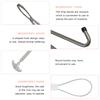 Stainless Steel Veterinary Midwifery Hook Tong Hook   Breeding Equipment Livestock Tool