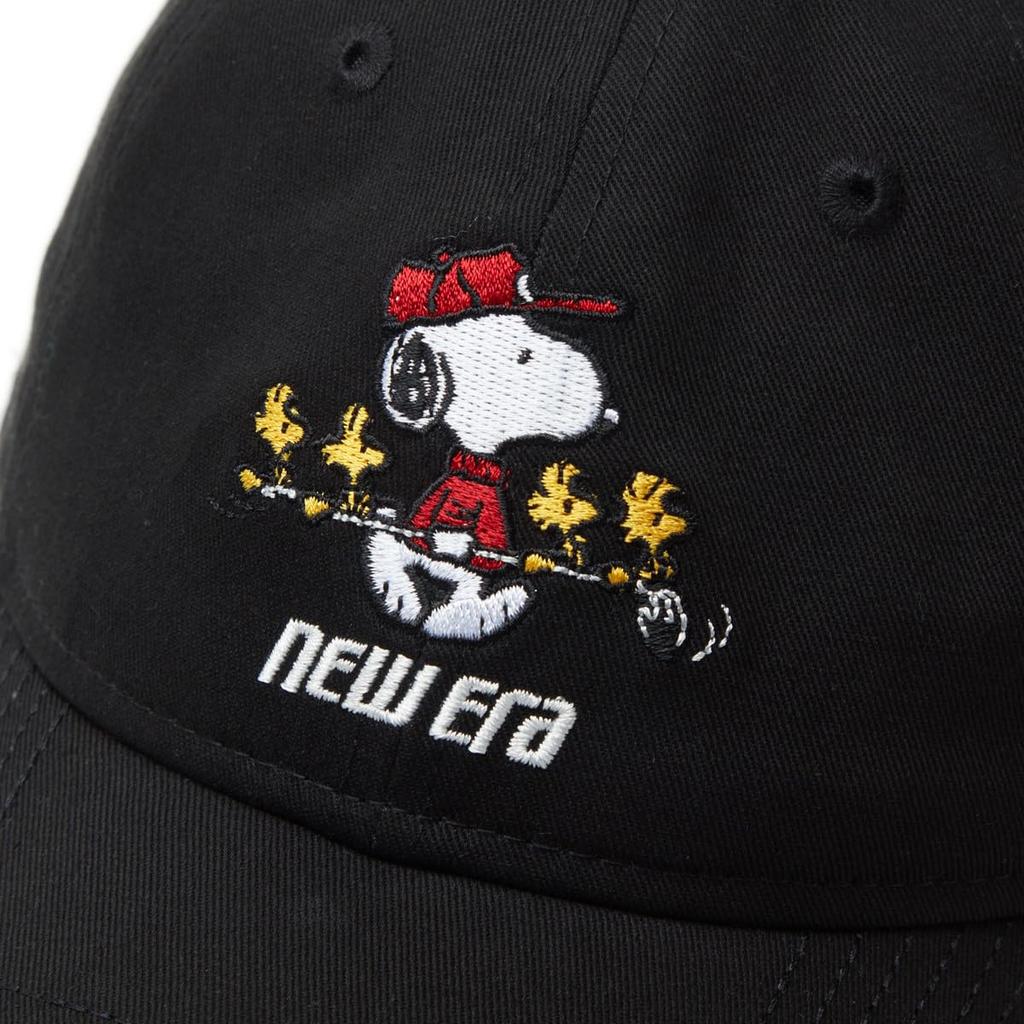 [New Era] Golf Cap 9TWENTY Snoopy Collaboration Black FREE GF 920CSLV PEANUTS VISOR LOGO BLK