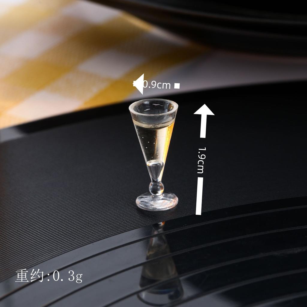 Simulation Red Wine Glass Coffee Cocktail Champagne Model Mini Miniature Food Ornaments 10pc/lot