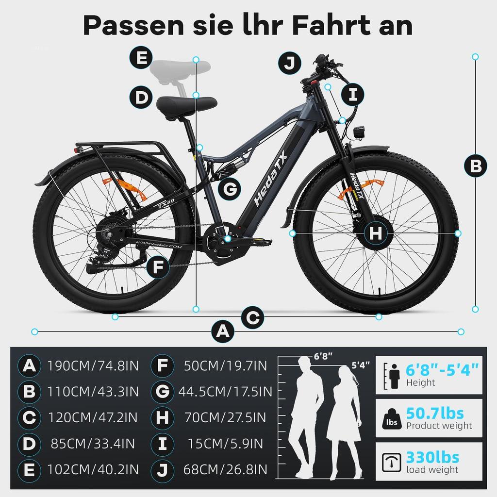 E-Bike TX29 2000W Doppelmotor 48V 19,2AH Akku, stoßdämpfender Rahmen aus Aluminiumlegierung, 27,5-Zoll Feinstreifenreifen, elektrisches Fahrrad für den urbanen Pendelverkehr.