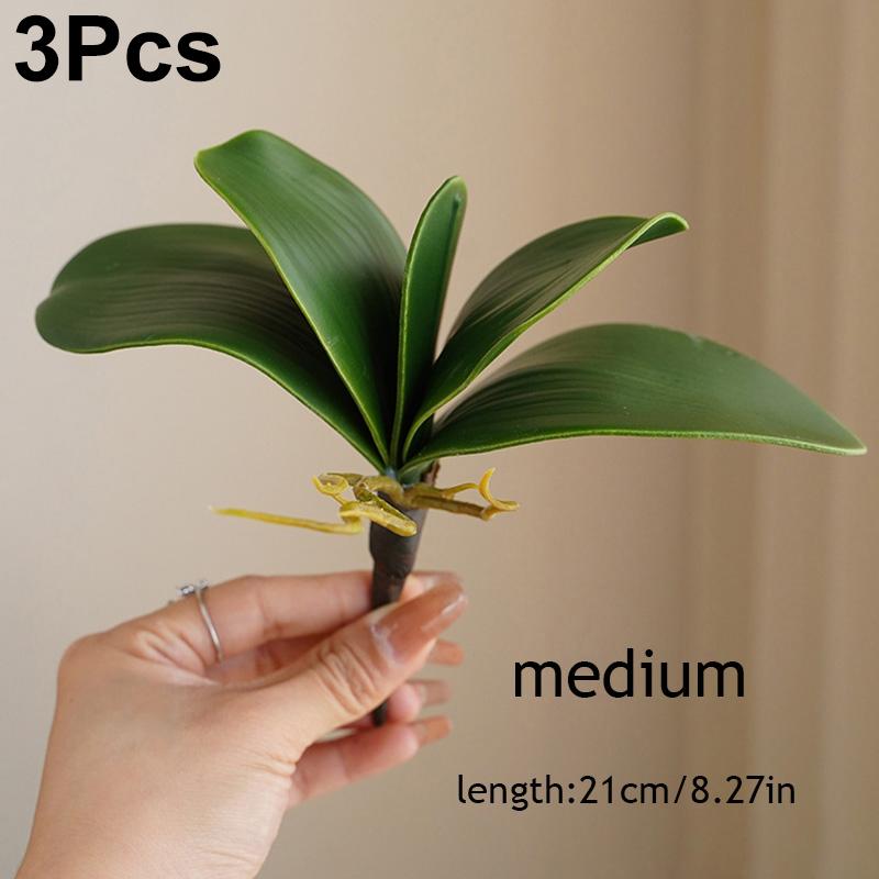 Simulation Phalaenopsis Leaves 1pc Auxiliary Touch Decorative Plants Flowers Artificial DIY Real Flower Leaf Material Spring