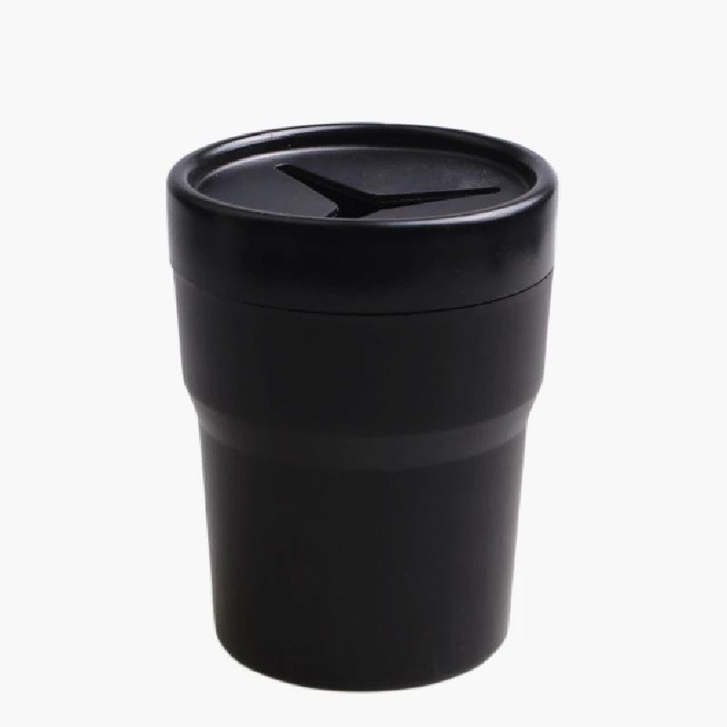 Mini poubelle multifonctionnelle pour voiture, porte-gobelet, poubelle de voiture, support automatique, supports de capuchon, accessoires d'intérieur en plastique noir