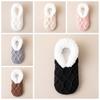 Patchwork Fleece Socks Women Silica Gel Sleeping Socks Fashion Winter Floor Socks  Fall/Winter