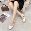 Scarpe basse da donna a punta rotonda in morbida pelle con nuovo fiocco a farfalla casual nere scarpe da donna stile ballerina scarpe singole 2025