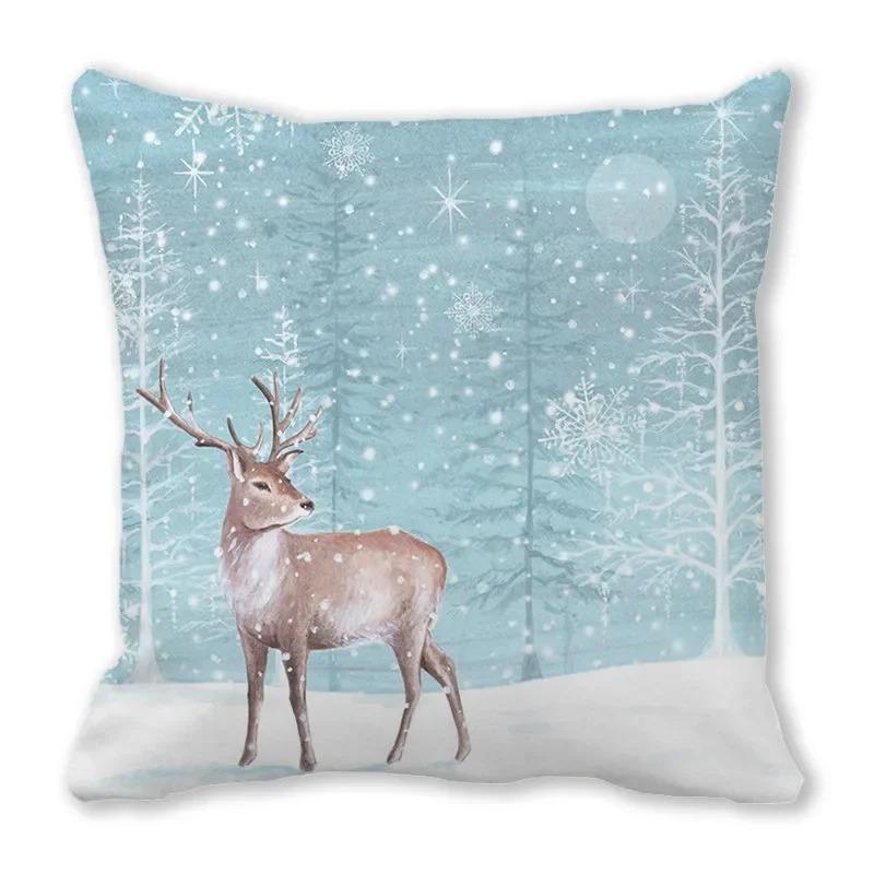 Christmas Themed Pillowcases Car Accessories Office Santa Claus Living Room Sofa Home Pillowcases