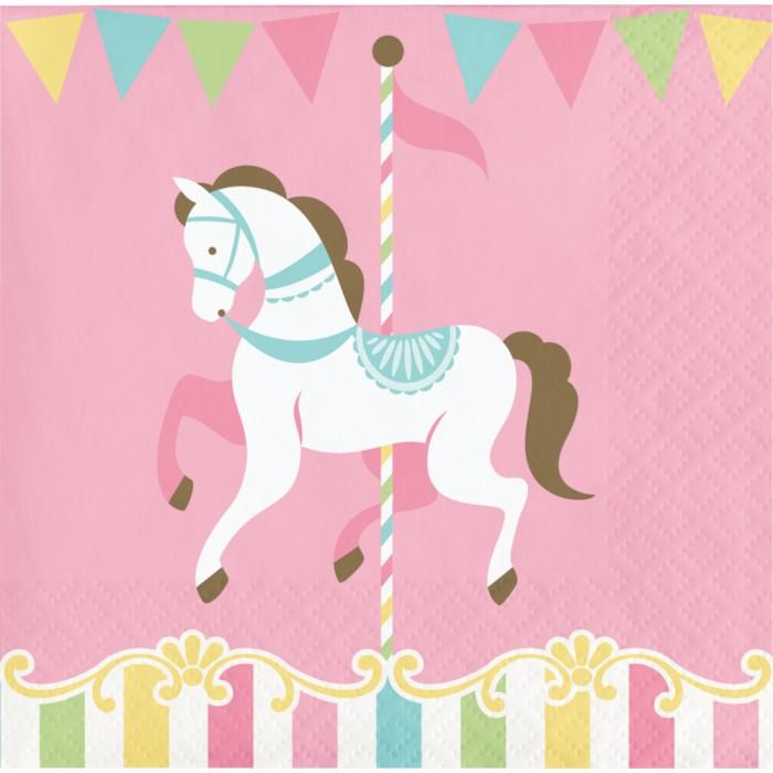 Creative Party Carousel Napkins (Pack of 16)