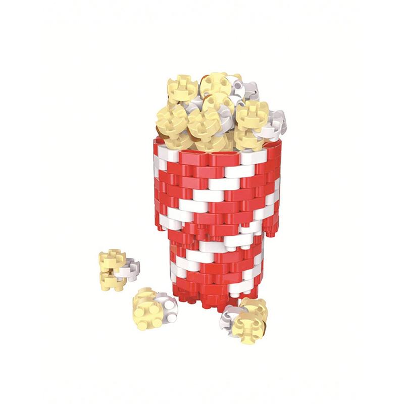 Bouwstenen Mini Voedsel Popcorn Bier Sushi Chocolade Schaal Verhouding Model Micro Deeltje Diamant Steen DIY Kinder Plezier Gemonteerd Speelgoed Cadeau Geschenken