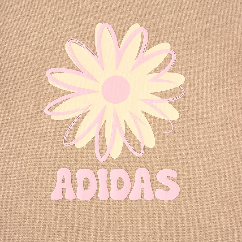 Adidas Breathable Comfortable Outdoor Casual Sports Short Sleeve T-Shirt Women Tops Warm-Sand KE6196